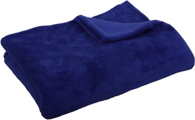 Fleece Deken - Kruipdeken Plaid - Gezellig Ontspannen - Huidvriendelijk - 130 x 170 cm - Blauw