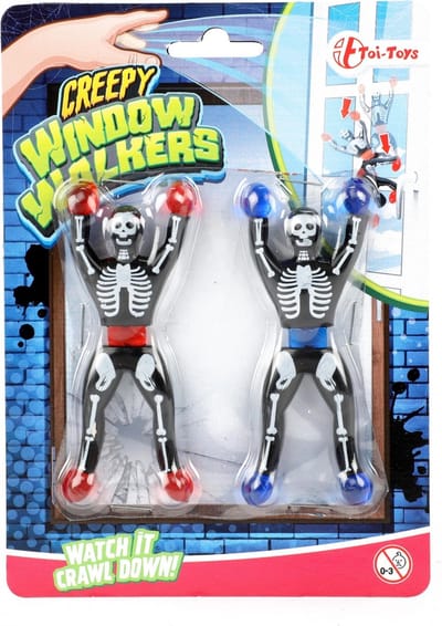 Toi-toys Raamloper Junior 8 Cm Siliconen Zwart/wit