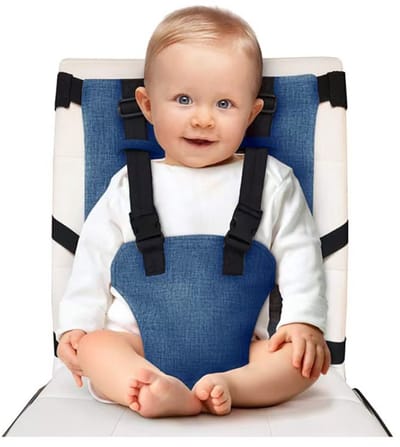 Namajunas - Kinderstoel Tuigje - Veiligheidstuigje Kinderstoel - Tuigje Kind - Verstelbaar Baby - Baby Travel Essential Harness Seat - Draagbare kinderstoel voor baby - reizen Baby Essentials - Blauw