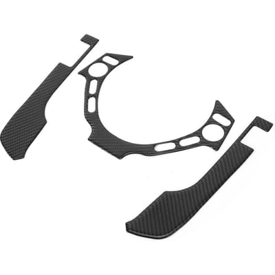 3 stuks Stuurwielbekleding Koolstofvezel Interieur Knopafdekking Geschikt voor Nissan GTR R35 08?16