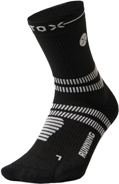 STOX Energy Socks Hardloopsokken Heren - Enkelsokken Zwart - Compressie Sokken Hardlopen - Sportsokken - Maat M: 40-44 - 1 Paar