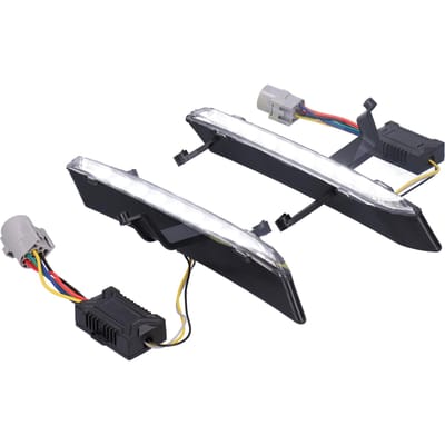 Feu de jour à LED dynamique à flux continu Lampe de signalisation pour brouillard et conduite Compatible avec Mazda CX 30 2020 2021 black