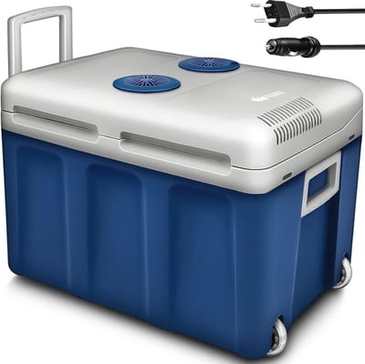 Elektrische koelbox 40 l met wieltjes - Mini-koelkast voor auto en camping - Koelen en verwarmen met ECO-modus