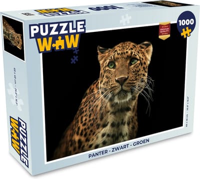 Puzzel Panter - Zwart - Groen - Legpuzzel - Puzzel 1000 stukjes volwassenen