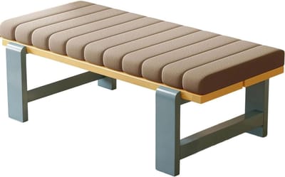 Bankkussen - Zitkussen Tuinbank - Comfortabel Zitten - Waterafstotend Teddyvelours - 160x35x5cm - Melk Koffie