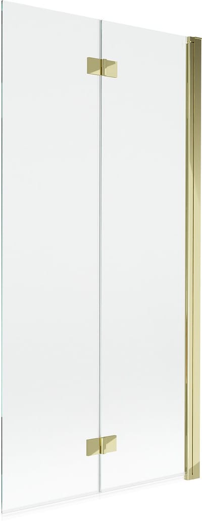 Mexen Mist douchewand 2-delig rechts 90 x 150 , transparant, goud - 8A9-090-002-50-00-P