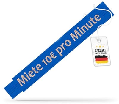 Grappige Duimstok - Meterstok met Spreuk - Huur voor 10 Euro per Minuut - Cadeaus voor Mannen en Ambachtslieden - Perfect voor Vaderdag en Verjaardag