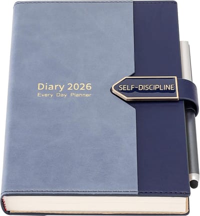 Dagboek 2026 - Planner Dagelijks - Productiviteit Verhogend - Dag Per Pagina - A5 - Blauw