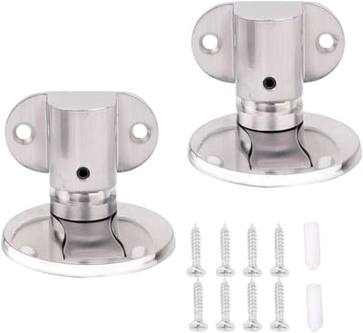 Magnetische Deurstopper - Deurvanger Deurvangst - Deur Open Houden - Sterk Magnetisme Verstelbaar - 2 stuks - Geborsteld Metaal