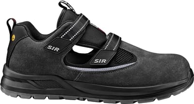 SIR SAFETY VIRGIN Veiligheidssandalen S1PS HEREN Werksandaal Zwart - Fiberglas Neus - Antislip SR - Ademend