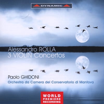 Paolo Ghidoni, Orchestra Da Camera Del Conservatorio di Musica "Lucio Campiani" di Mantova - Rolla: 3 Violin Concertos (CD)