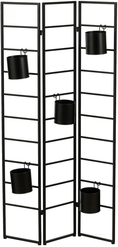 Mica Decorations Plantentafel Foldable - 86x12x150 cm - Ijzer - Zwart