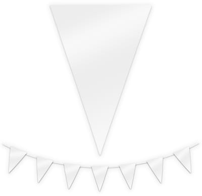 BTH - Slingers - Metallic Wit - Slingers Verjaardag - Vlaggenlijn - Verjaardag Versiering - Verjaardag - Vlaggetjes - 1X