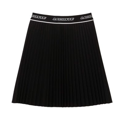 Lacoste Dames/Dames Geplooide Elastische Taille Rok (Zwart)