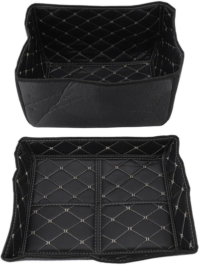 Dailygoods - 45L Motorfiets Topkoffer Bagage, PU Leren Achterkoffer met Binnenbeschermer met Slijtagebescherming, Universele Helmkoffer, Koffer voor Motorfiets Binnenkussens