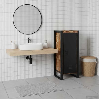 vidaXL - Badkamerkast - Bruin - 40 - x - 35 - x - 90 - cm - Massief - Gerecycleerd - Hout
