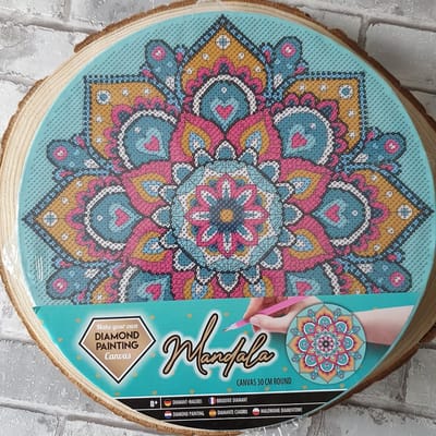 Creative Craft Group diamond painting mandala knutselpakket 30cm multi kleuren.