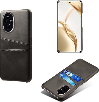 Hybride Backcover met Opbergvakjes voor Honor 200 _ Zwart