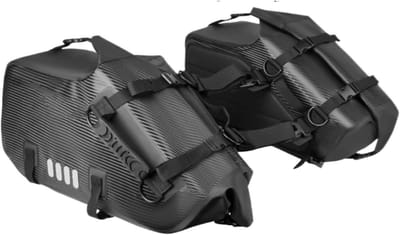 Motorfiets Zadeltassen - Reisbagage Gereedschapstas - Spullen Opslaan - Waterdicht PVC Materiaal - 48L Capaciteit - Zwart