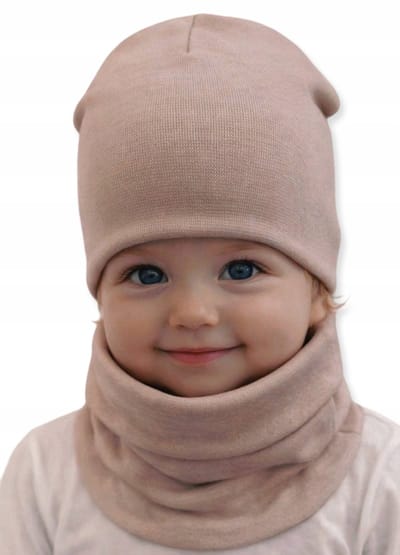 Dartomik - Babymuts en Sjaal Set - 34/38 - Cappuccino - Voorjaar