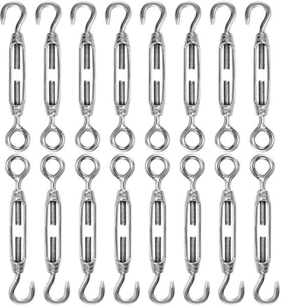 Allecto - M4 Spansloten - Draadspanners - 16 Stuks - Zilver
