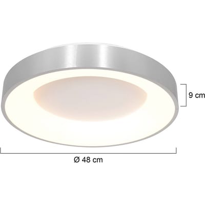 Plafonnier Ringlede 2563ZI Zilver Ø48cm - Modern design van metaal en kunststof voor binnen - Steinhauer