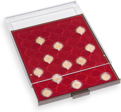 Muntenbox/Muntencassette voor 33 mm Munten - Opslag voor 10/20 Euro Herdenkingsmunten, 10 DM & 20 SFR