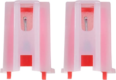 Stylus Naald Vervanging - Platenspeler Naald - Muziek Afspelen - Diamanten Punt - Set van 2 - Rood