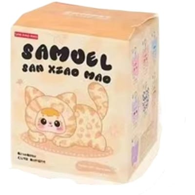Samuel Schattige Kleine Kat Serie Vinyl Blind Box Kawaii Pop Actiefiguur Ornament Verzamelobject Voor Meisjes Verjaardagscadeau Hanger Speeltje beige
