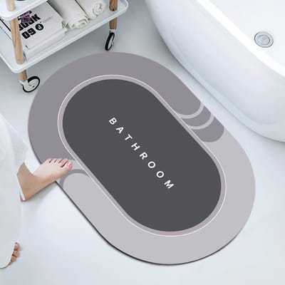 Badkamer Antislip Mat Vloer Badkamer Sneldrogende Mat Toiletdeur Zachte Diatomeeënaarde Absorberende Mat Vuilafstotend 60 * 90cm