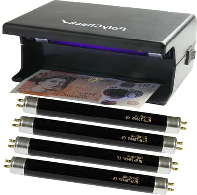 Geldcontrole UV Lamp - Bankbiljet Detector - Valuta Controleren - Compact Ontwerp - 5 Stuks Set - Zwart