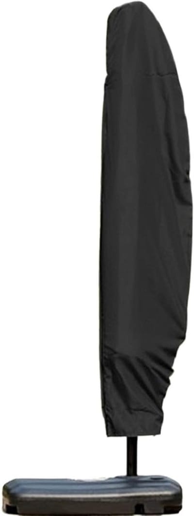 Parasolhoes Waterdicht - Parasol Beschermhoes - Terrasmeubilair Beschermen - Zwaar Oxford Materiaal - 265 cm - Zwart