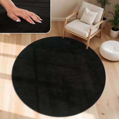 Paco Home Moderne woonkamer tapijt kortpolig wasbaar zacht uni effect bont antislip 200 cm Rund
