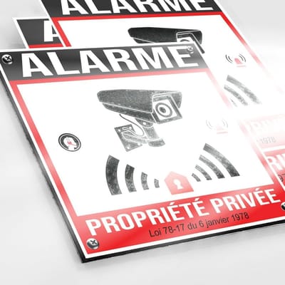 Professioneel Alarmbord Videobewaking met Sticker - 90x90mm Veiligheidsplaat voor Huis en Deur
