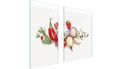 TMK ArtDeko - Snijplank - Glas - 75x52 cm - Groente Motief