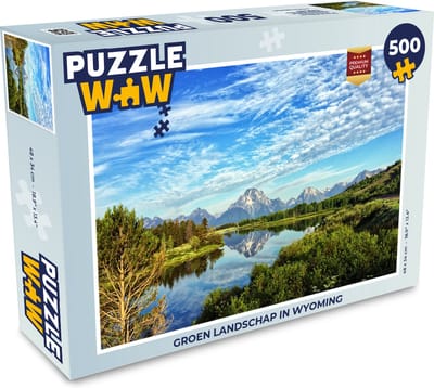 Puzzel Groen landschap in Wyoming - Legpuzzel - Puzzel 500 stukjes