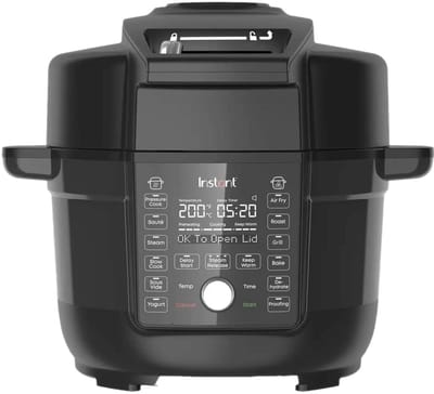 Instant Pot Duo Crisp Ultimate Multicooker & Airfryer - 13-in-1 Snelkookpan - Air Fry - Sous-vide - Slowcooker - Eén Deksel Ontwerp - Tot 6 Porties