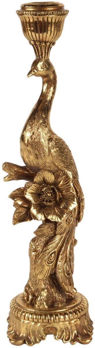 Baroque - Kandelaar - Kandelaar Vogel 29,3 cm - Goud - Resin - 29.3x7.8x7.8 - Polyresin