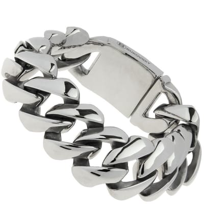 Bukovsky - Stalen Schakelarmband - "Genius" - 18 cm - Zilverkleur - Gepolijst - Glanzend - Roestvrij Staal - 316L Stainless Steel
