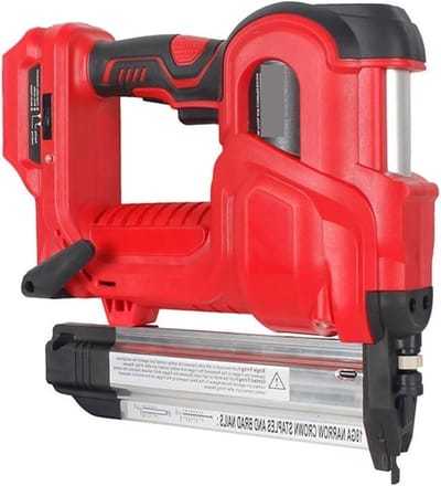 Spijkermachine Elektrisch - Nietmachine Spijkerpistool - Bouwen Repareren Knutselen - Draadloos 2-in-1 Systeem - 200 Spijkers - Rosso