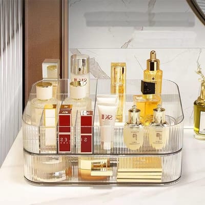Make-up Organizer met Lades, Stapelbare Acryl Cosmetica Opbergoplossing voor Lippenstift, Nagelverzorging en Parfum, Ideaal voor Slaapkamer en Badkamer