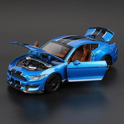 1:32 Zeer Realistisch Superauto Mustang Shelby Gt350 Automodel Legering Pull Back Kinder Speelgoedauto 4 Openende Deuren Kindercadeaus Baby