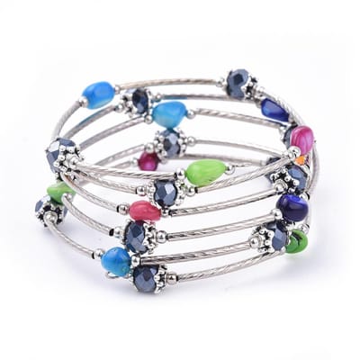 UITVERKOOP!!! Petra's Sieradenwereld - Wikkelarmband 5 wikkels met echte schelpkralen (24)