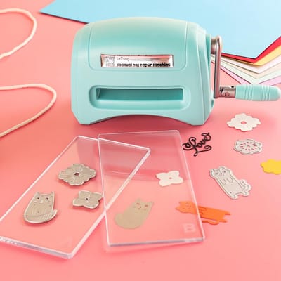 Mini Stansmachine - Papier Snijder - Kaarten Maken - Draagbaar Handmatig Ontwerp - 3 Inch Opening - Wit
