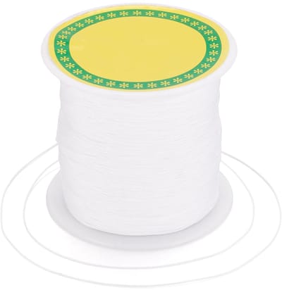 150 yards 0,5 mm nylon koord gevlochten kralendraad Chinese knopen macramé touw koord string voor doe-het-zelf armband ketting sieraden maken, wit