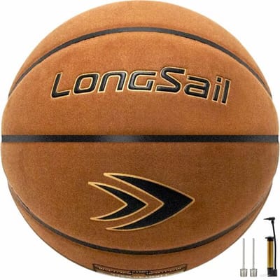 LONGSAIL Premium Basketbal van Composietleer/Microvezelleer Maat 7# Bruin