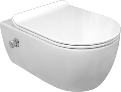 Toiletpot Hangend Slim met bidet Rimfree 55 cm