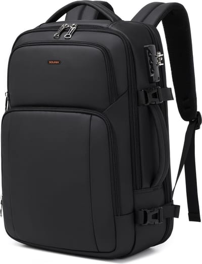 Sounix Laptoptas 15.6 inch - Laptoptas Dames & Heren - Rugzak - Rugzak - Laptop Rugtas - Hoge kwaliteit - Zwart