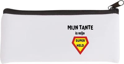 Akyol - mijn tante is mijn superheld Etui - Tante - super tante - verjaardag - cadeautje voor tante - tante artikelen - kado - geschenk - 20 bij 9 cm