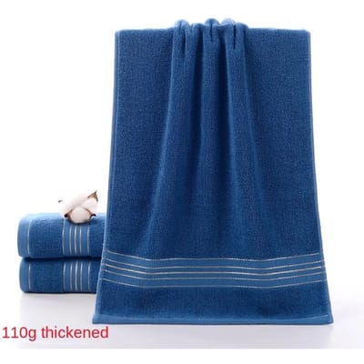 Ensemble de 2 serviettes de bain pour améliorer l'absorption de l'eau, usage domestique, couleur unie, douces et agréables pour la peau, accessoires de salle de bain, serviettes 34x75cm blue